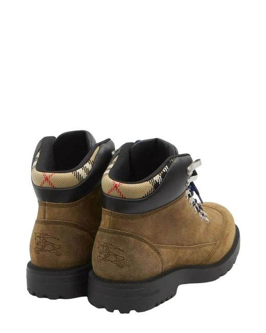 Burberry Brown Suede Moor Ankle Boots for men