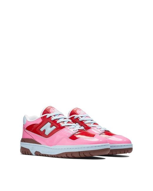 New Balance Red 550 Y2K Patent Leather Pack Sneakers for men