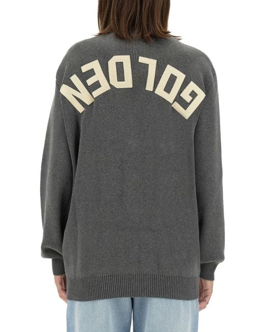 Golden Goose Deluxe Brand Gray Cardigan Con Logo