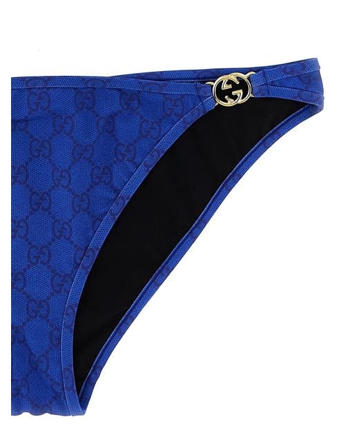 Gucci Blue 'Incrocio Gg' Bikini