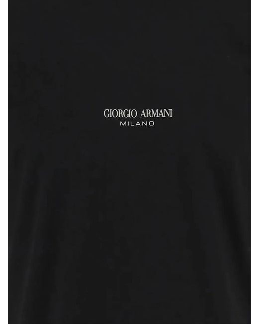 Giorgio Armani Black T-Shirt Girocollo for men