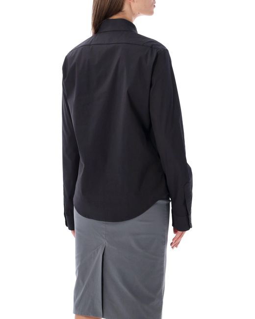 Miu Miu Blue Stretch Poplin Shirt
