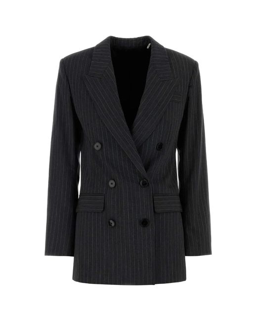 Isabel Marant Black Embroidered Wool Blend Jevima Blazer