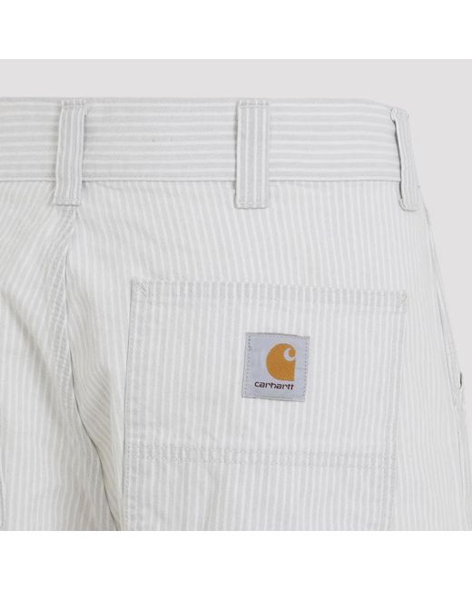 Carhartt Gray Mercer Stripe Graphite Wax Cotton Mercer Single Knee Pants for men