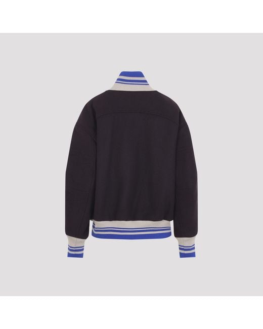 Dries Van Noten Blue Valdi Bomber Jacket