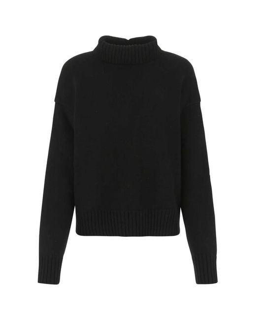 Jil Sander Black Cashmere Blend Oversize Sweater