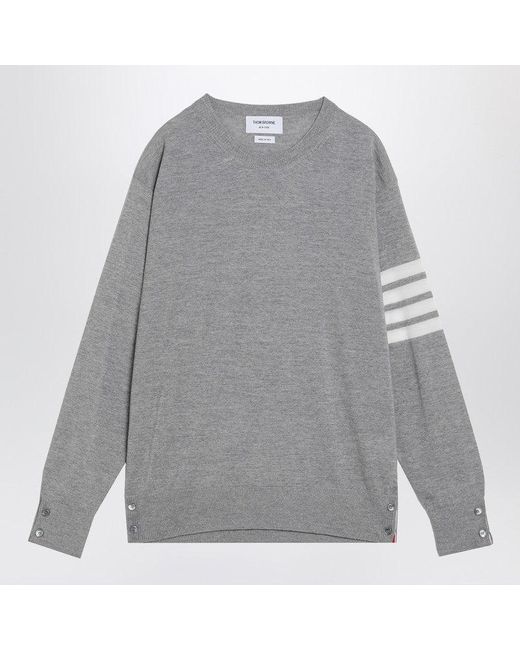 Thom Browne Gray Light Sweater for men