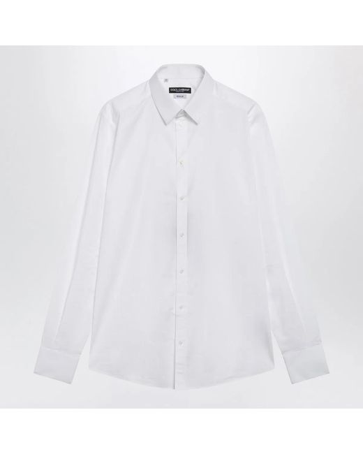 Dolce & Gabbana White Dolce&Gabbana Fit Stretch Poplin Shirt for men