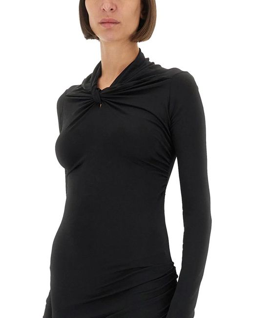 Rick Owens Black Rick Owens Lilies Dress With Drape
