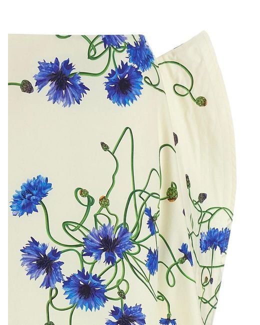 Stella McCartney Blue Ruffled Skirt