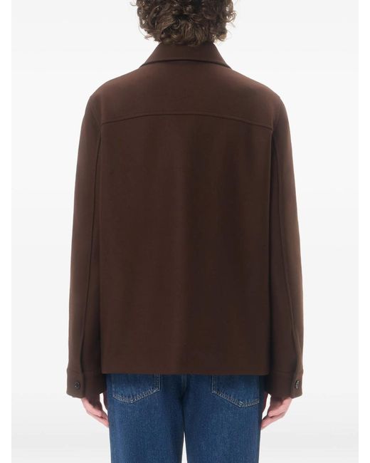 Valentino Garavani Brown Wool Jacket With Vgold for men