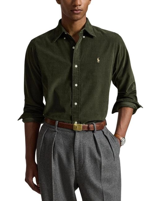 Polo Ralph Lauren Green Long Sleeve Sport Shirt for men