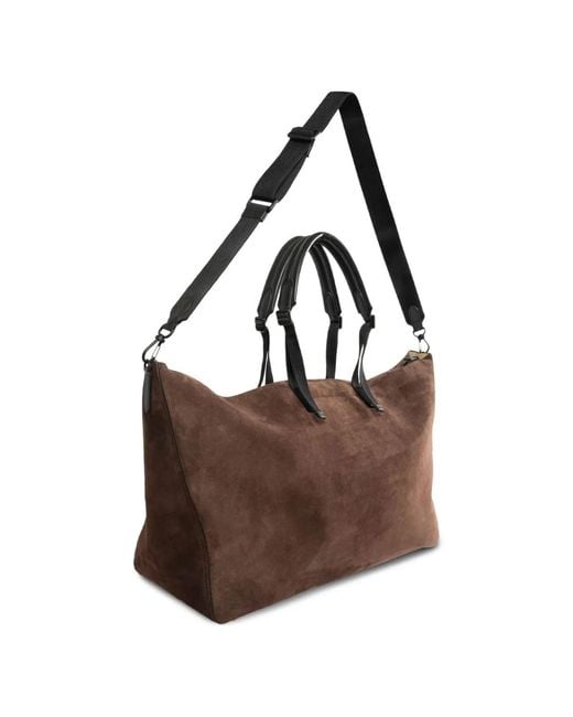 Moncler Brown Carlo Logo-Detail Duffle Bag for men