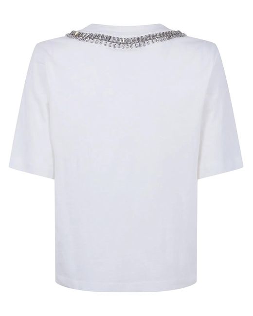 Seventy White Jersey Cotton Embroidered T-Shirt