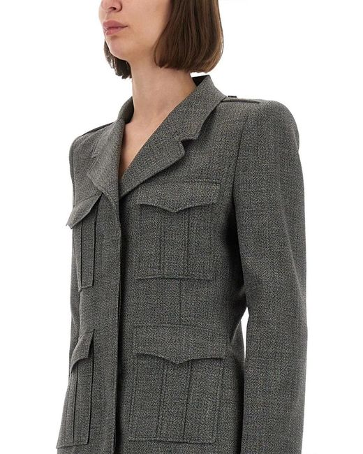 McQueen Gray Wool Jacket