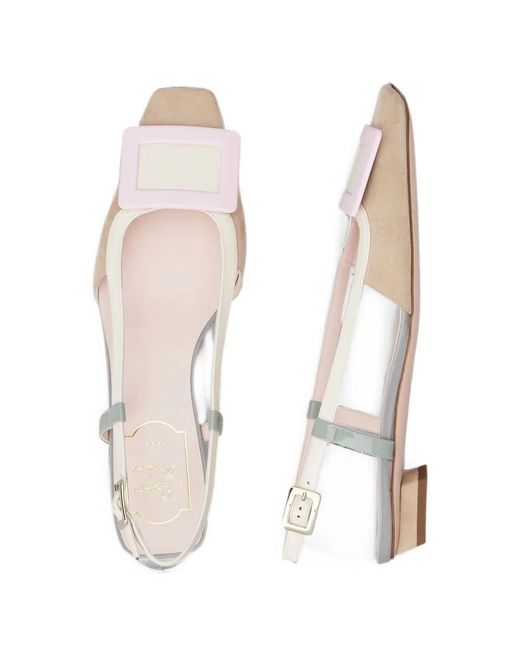 Roger Vivier Natural Belle Slingback Pumps