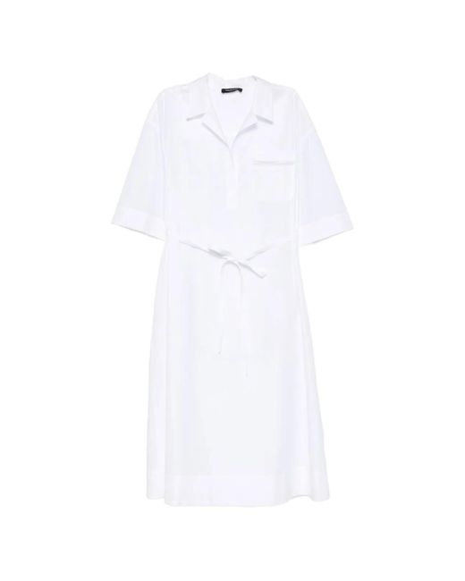 Fabiana Filippi White Cotton Silk Viscose Polyamide Dress