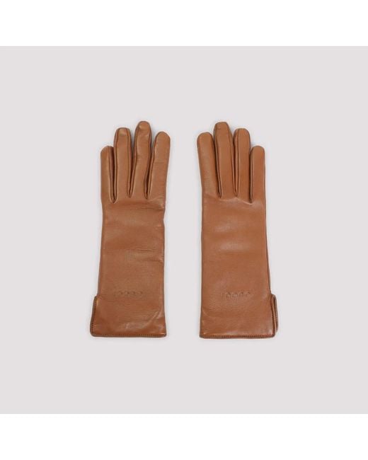 Gucci Brown Leather Gloves