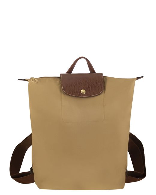 Longchamp Brown Le Pliage Original M Canvas Backpack