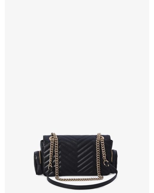 Gucci White Gg Marmont Leather Crossbody Bag