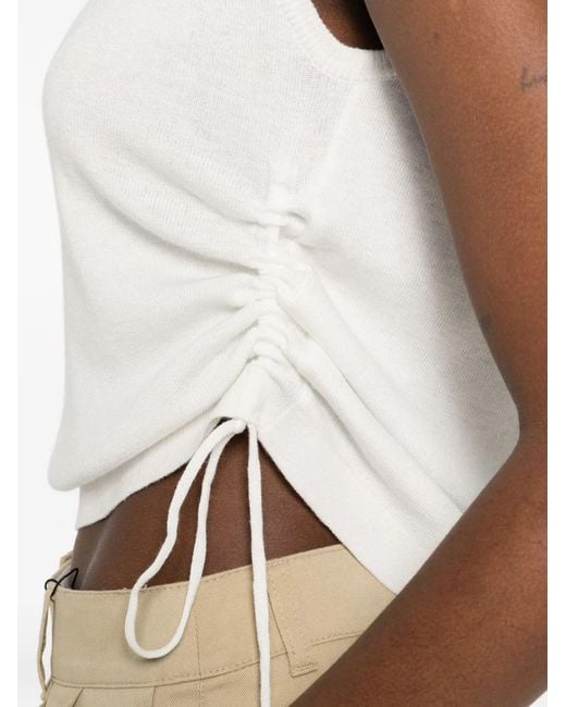 DUNST White Nylon-Blend Top