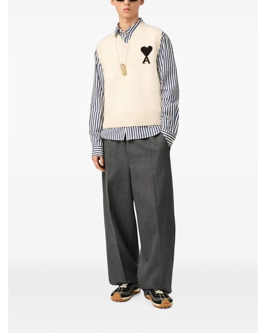 AMI Natural Off Adc Sleevless Sweater for men
