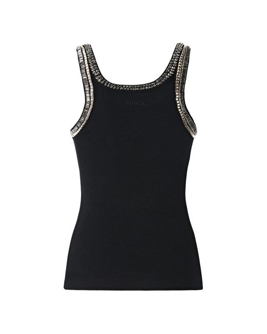 Pinko Black Cotton T Shirt