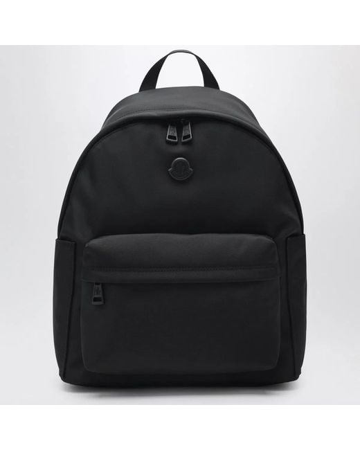 Moncler Black New Pierrick Backpack With Metal Logo for men