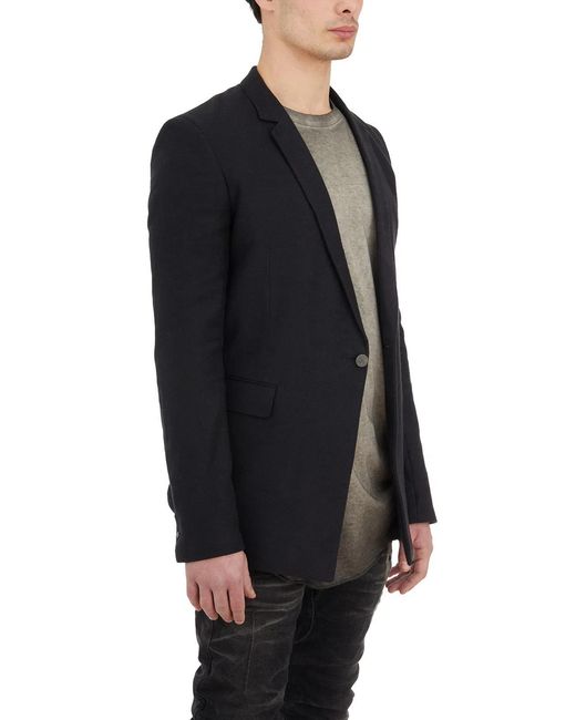 Boris Bidjan Saberi Black Linen And Cotton Blazer for men