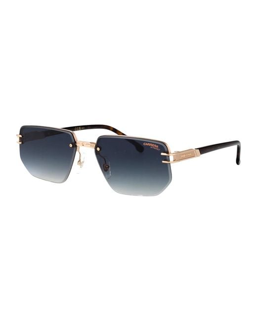 Carrera Blue Havana Metal Sunglasses for men