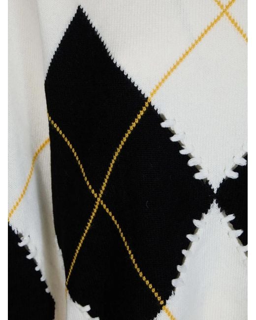 Pinko Black Berna Pull Argyle Traforato