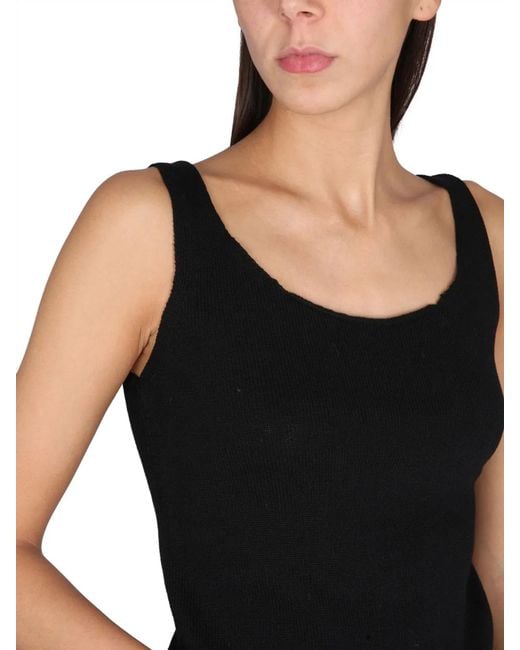 Aspesi Black Cotton Tops