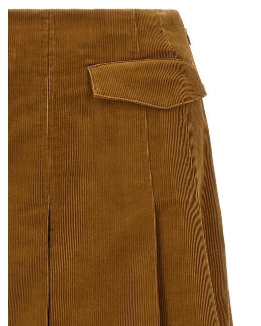 Tory Burch Brown Corduroy Skirt