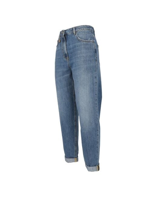 Elisabetta Franchi Blue Cotton Jeans