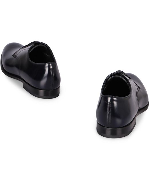 Doucal's Black Leather Moccasins for men