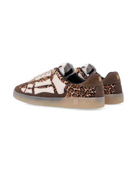 Amiri Brown Leopard Pacific Bones Sneakers for men