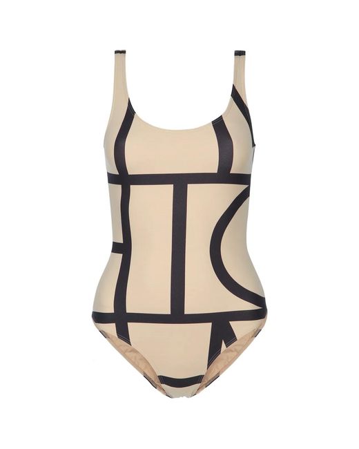 Totême White Monogram Swimsuit
