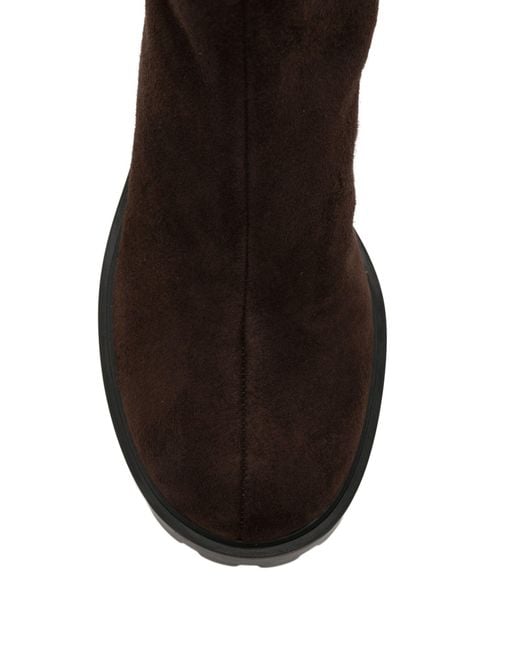Prada Black Logo-Plaque Chunky-Sole Boots