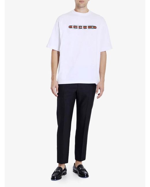 Gucci Black Wool Blend Twill Bush-Trousers for men