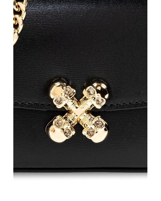 McQueen Black Calf Skin Crossbody Bags