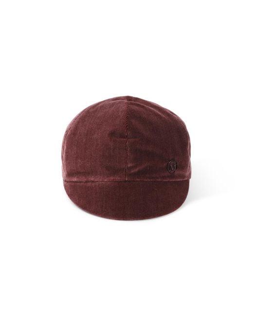 Maison Michel Red Burgundy Emy Vizor Hat