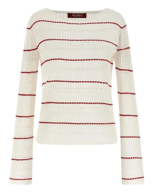 Max Mara White 'Stepdone' Sweater