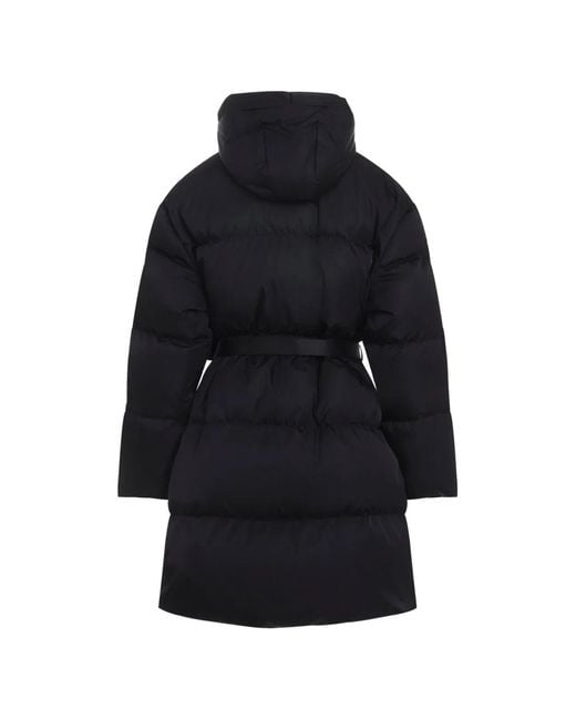 Prada Blue Belted Padded Coat