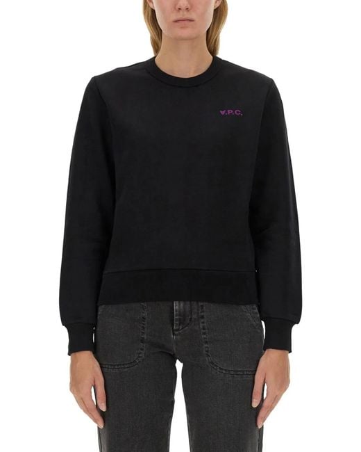 A.P.C. Black Sweatshirt With Logo