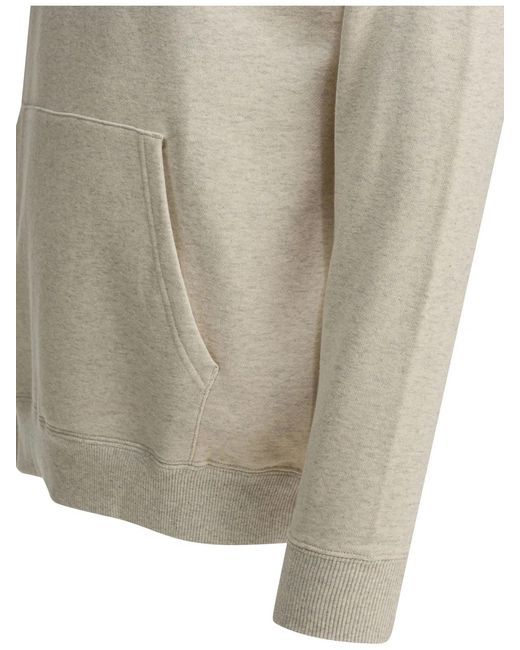 Beams Plus White Cotton Sweatshirt for men
