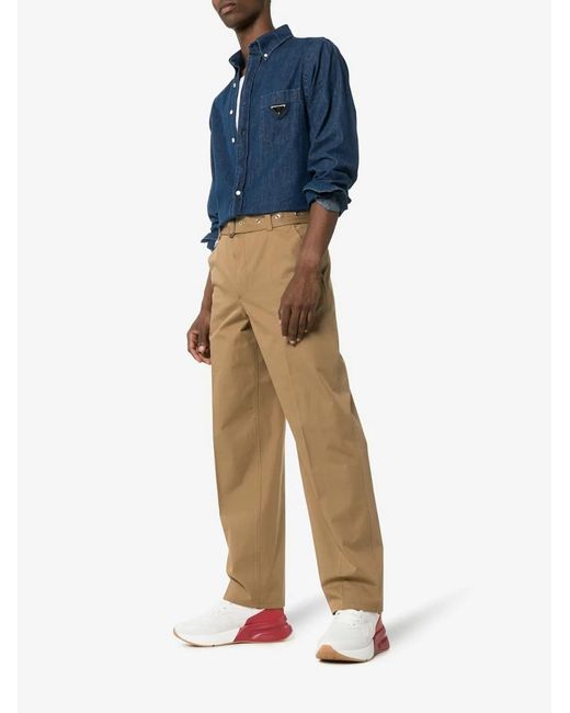 McQueen Red Oversized Runner Sneakers for men