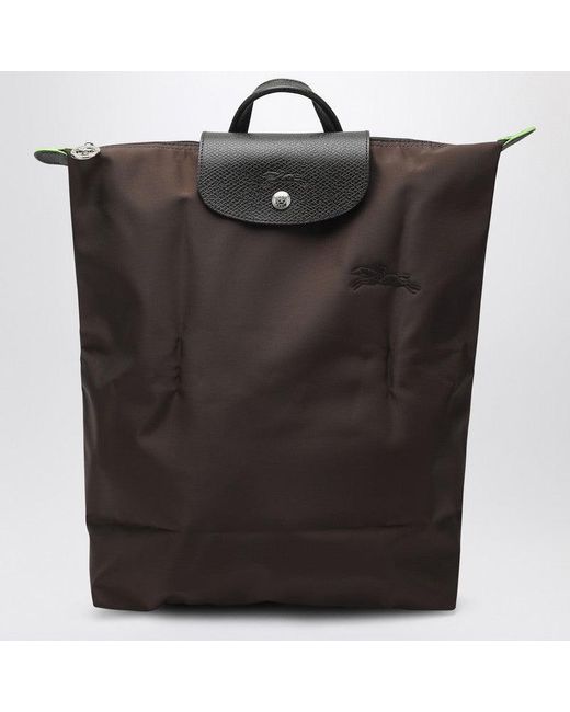 Longchamp Mocha Coloured M Le Pliage Backpack in Black | Lyst display picture 1