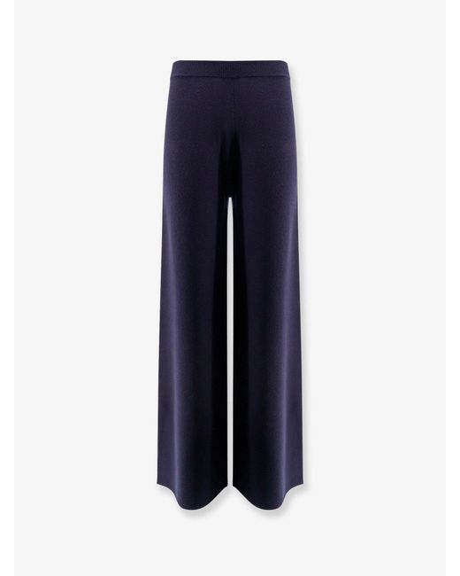 Max Mara Blue Judy Wool And Cashmere Trousers