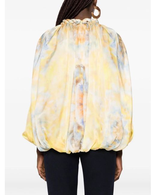 Zimmermann White Alchemy Printed Blouse