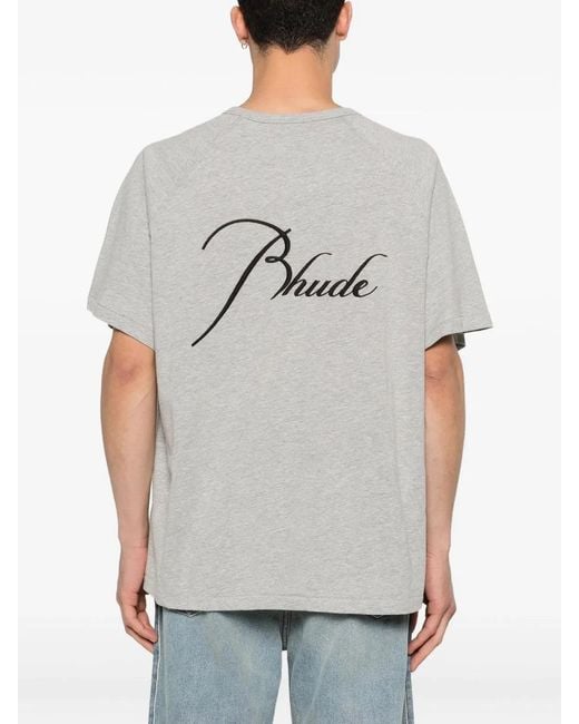 Rhude Gray Classique Raglan Tee for men
